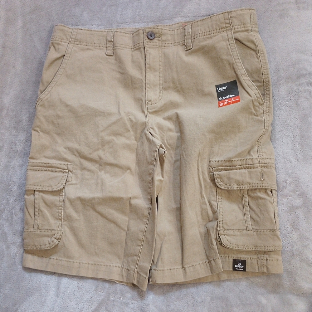 Boys HUSKY Khaki Cargo Shorts 20